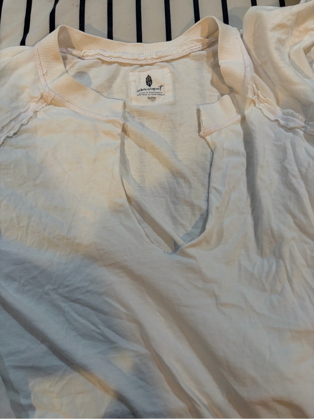 Free people movement white vneck t shirt size XL - Picture 2 of 4